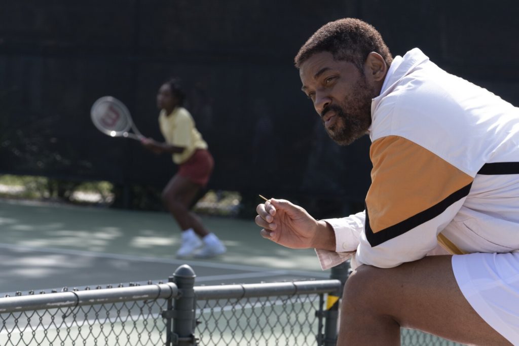 Will Smith on the tennis courts in KING RICHARD (2021)